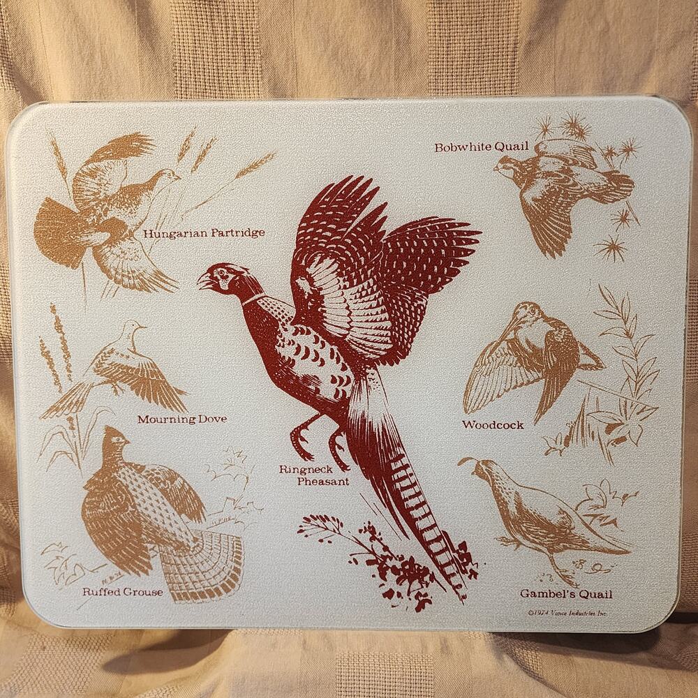 Stunning Wild Game 16 x 20 Glass Cutting Board-Tempered Glass
